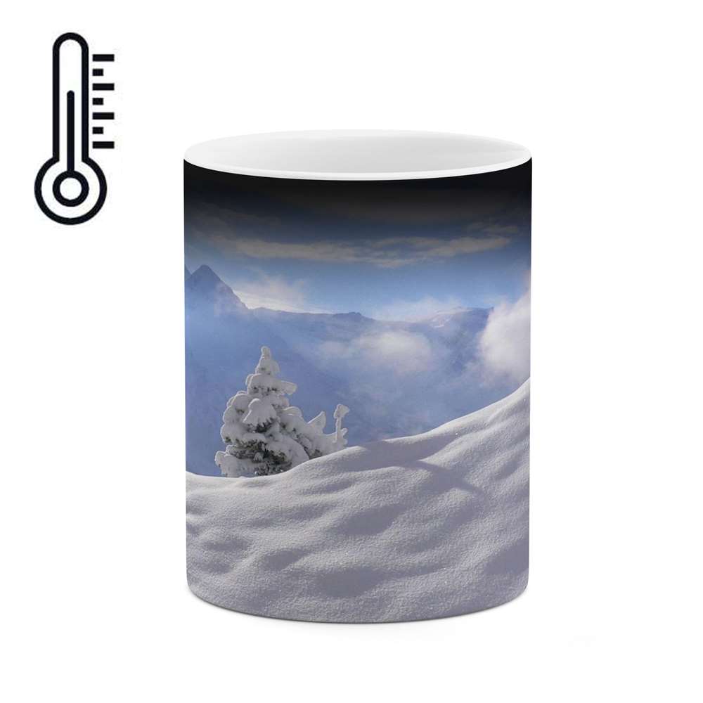 ماگ حرارتی کاکتی طرح منظره برفی مدل mgh14854