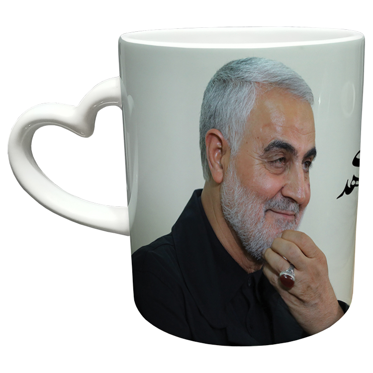 ماگ مدل دسته قلبی طرح سردار سلیمانی کد 21