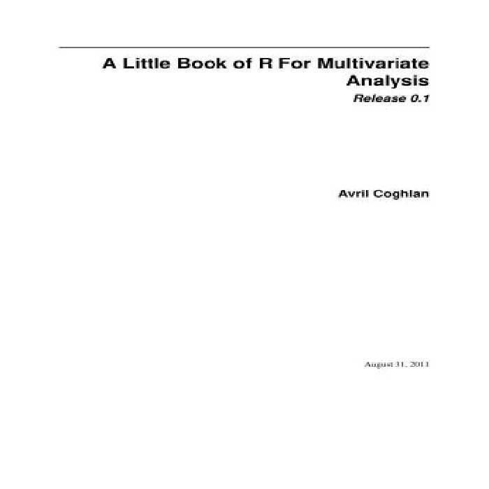 خرید و دانلود نسخه کامل کتاب A Little Book of R for Multivariate Analysis