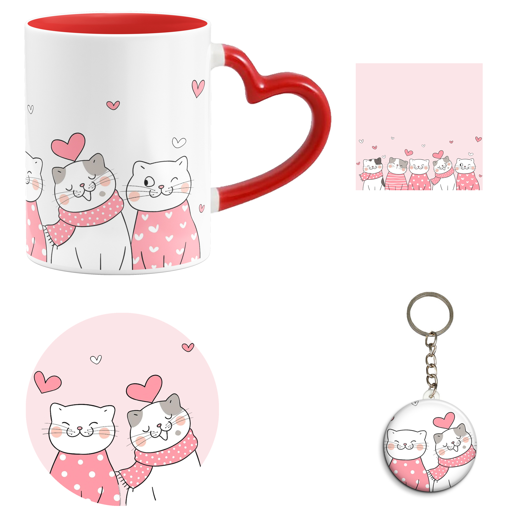 ست هدیه ماگ مدل روز عشق طرح عاشقانه کد M40