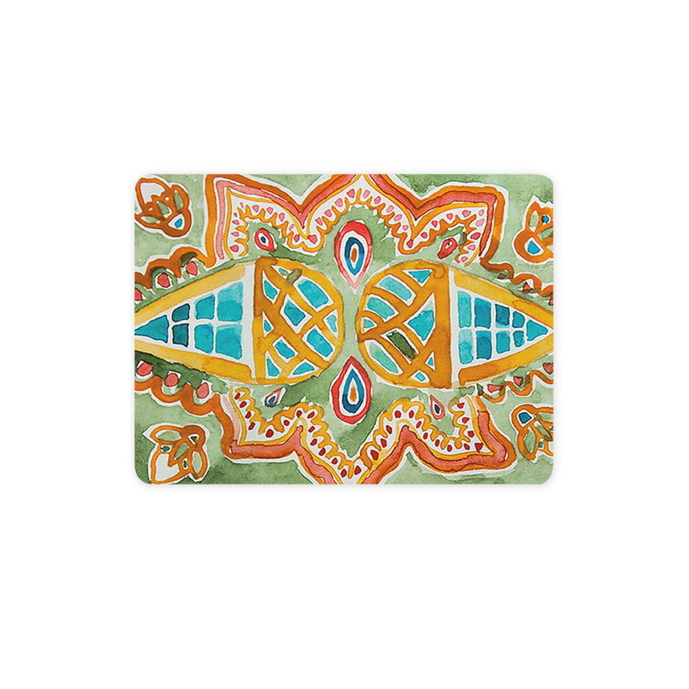 ماوس پد ترمه طراحان ایده مدل آبرنگ سبز کد cfp1111