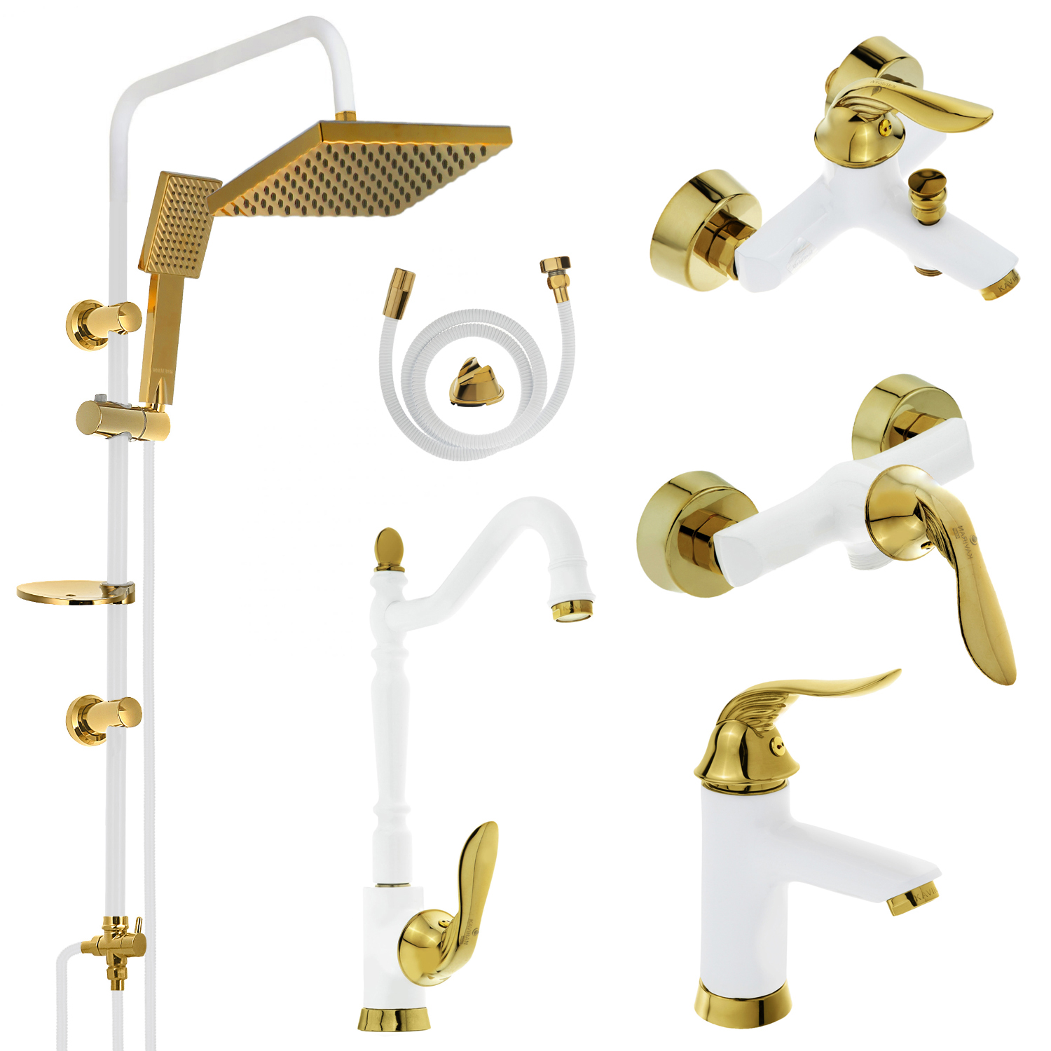 ست شیرآلات کویران آذر مدل میلان کد 02 مجموعه 6 عددی