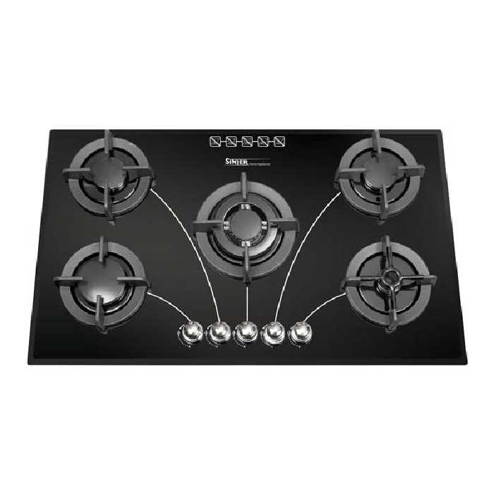 اجاق گاز صفحه ای سینجر پنج شعله مدل SDG-506D