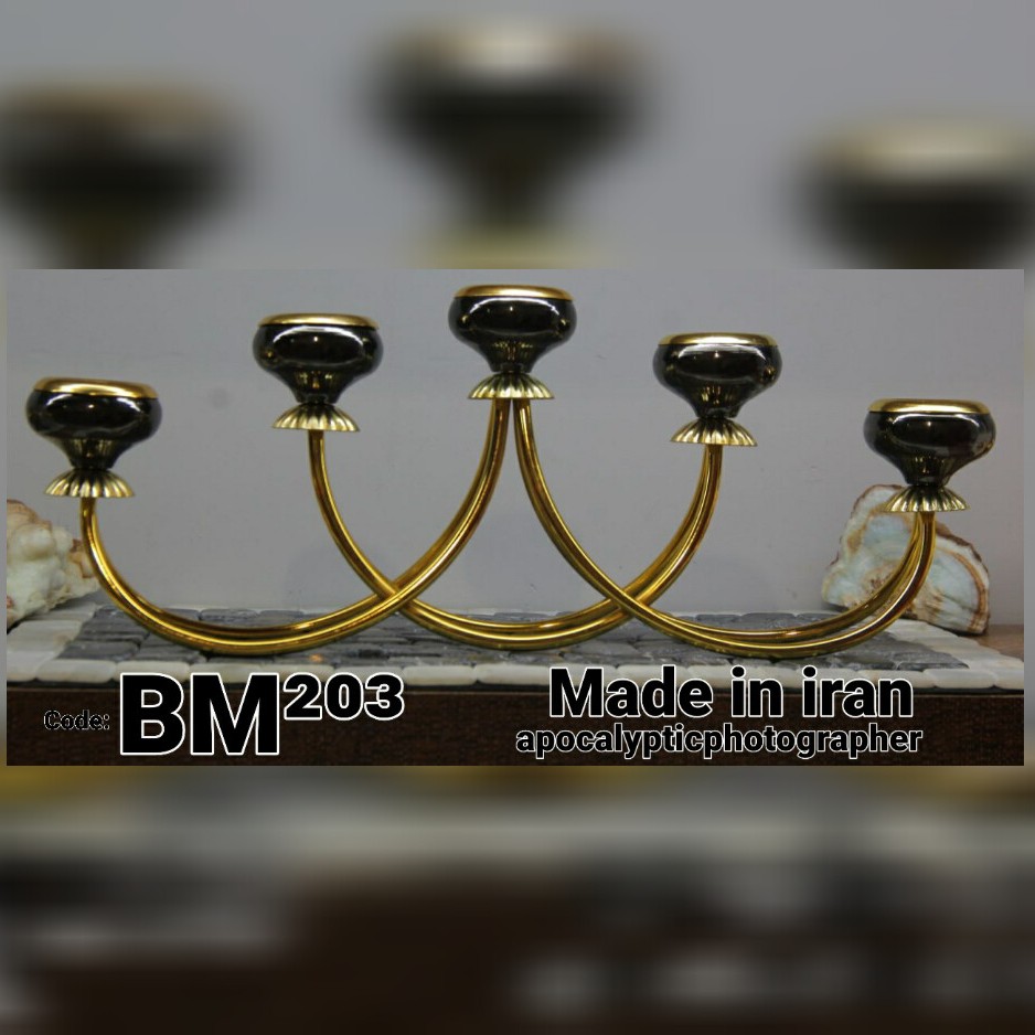 شمعدان  پنج شعله جاشمعی طوفان  مخصوص مراسم کنسول و میزتلویزیون 