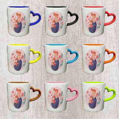 ماگ مدل دسته قلبی طرح روز پدر کد 91