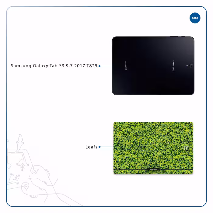 برچسب پوششی ماهوت مدل Leafs مناسب برای تبلت سامسونگ Galaxy Tab S3 9.7 2017 T825