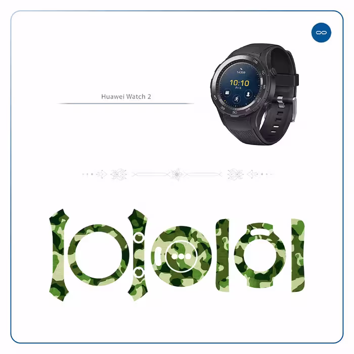 برچسب ماهوت طرح Army-Green-2 مناسب برای ساعت هوشمند هوآوی Watch 2