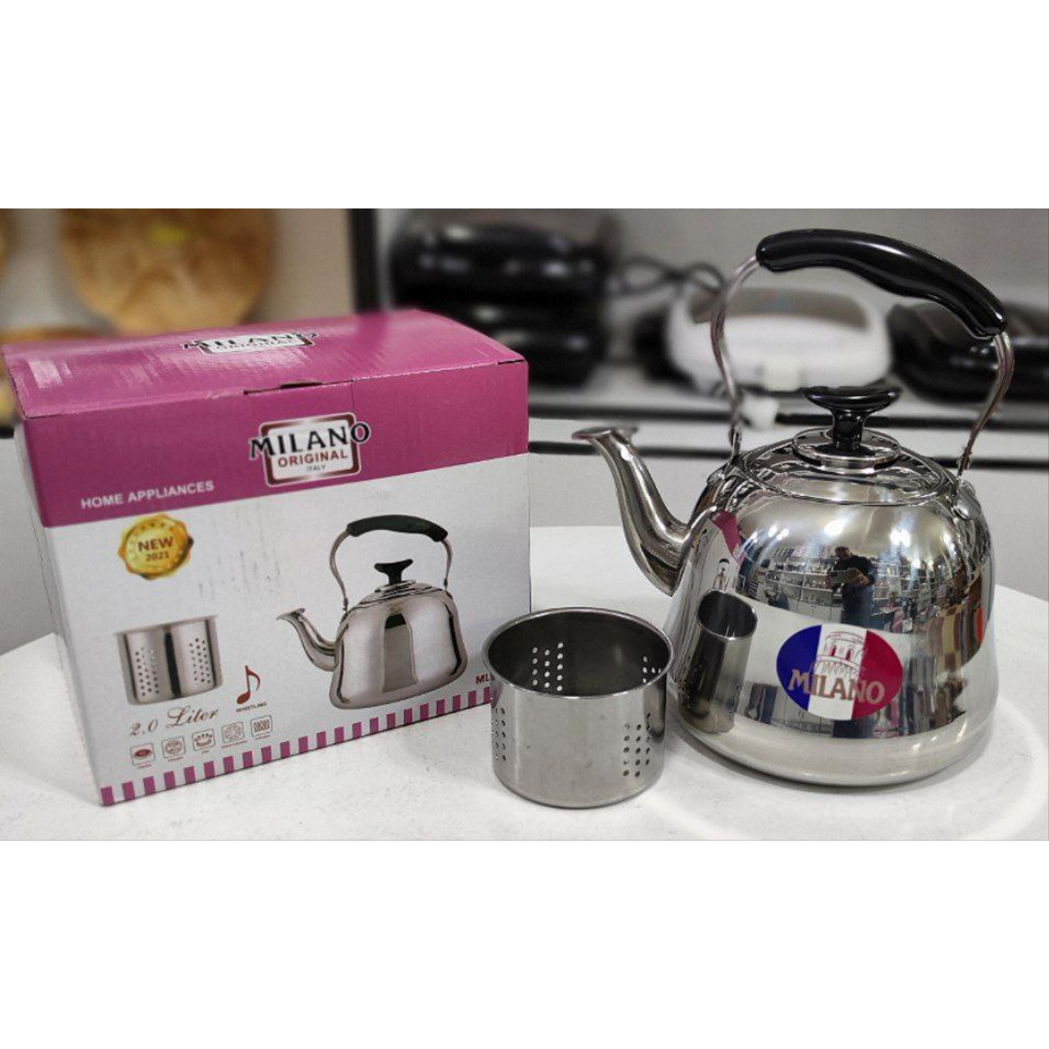 قوری(کتری) تمام استیل MILANO