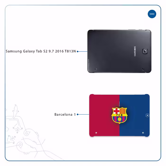 برچسب پوششی ماهوت مدل Barcelona مناسب برای تبلت سامسونگ Galaxy Tab S2 9.7 2016 T813N