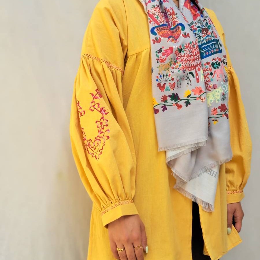 مانتو لینن گلدوزی