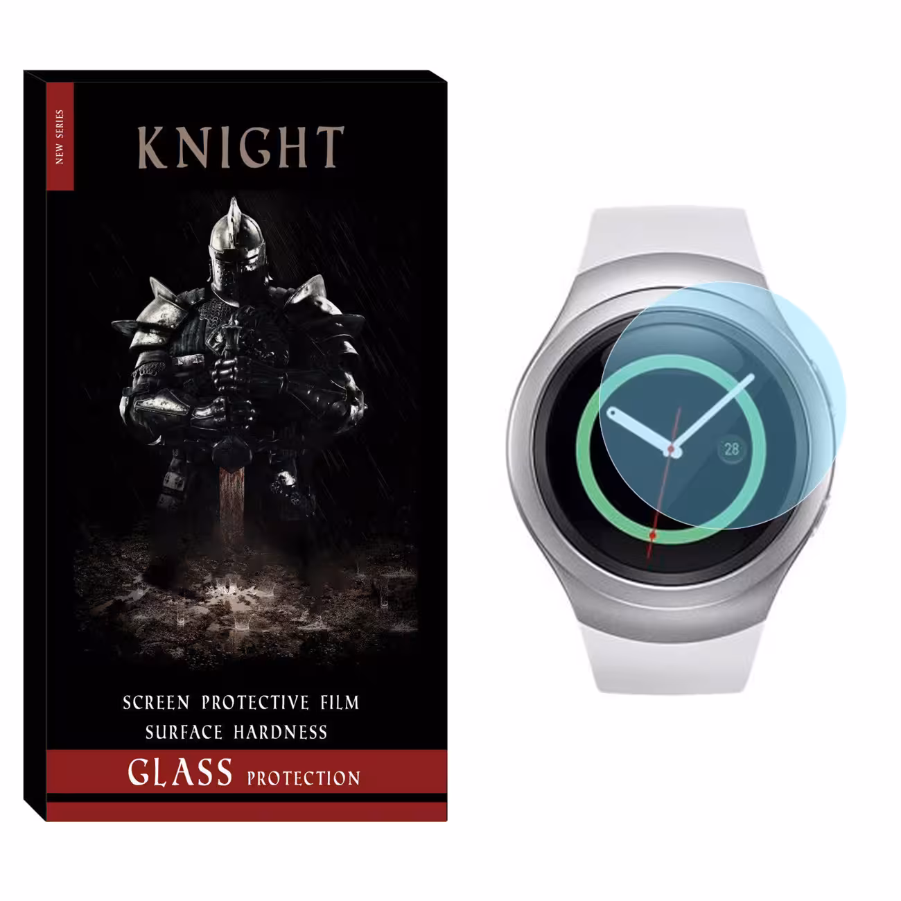 محافظ صفحه نمایش شیشه‌ای نایت مدل SH-KT مناسب برای ساعت هوشمند سامسونگ Galaxy Watch Gear S2
