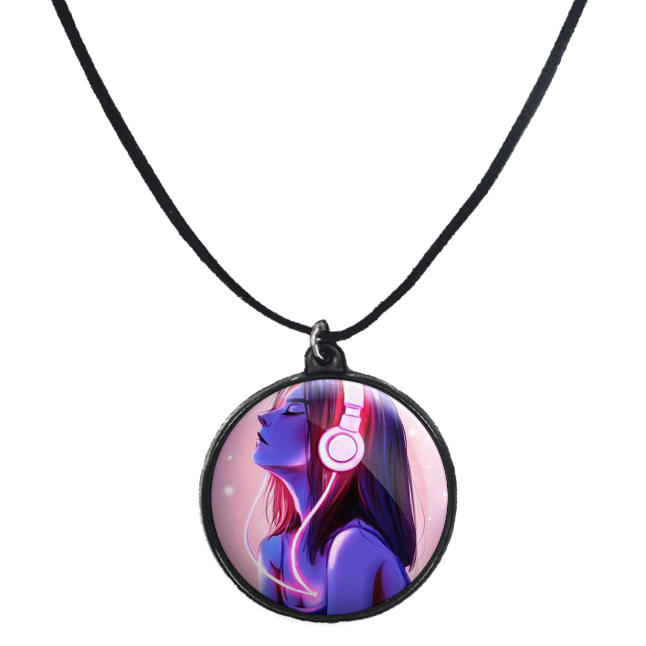 گردنبند پرمانه طرح موزیک کد pmb.3957 مدل دو طرفه