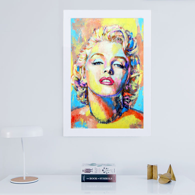 تابلو گالری استاربوی طرح مرلین مونرو مدل هنری 48