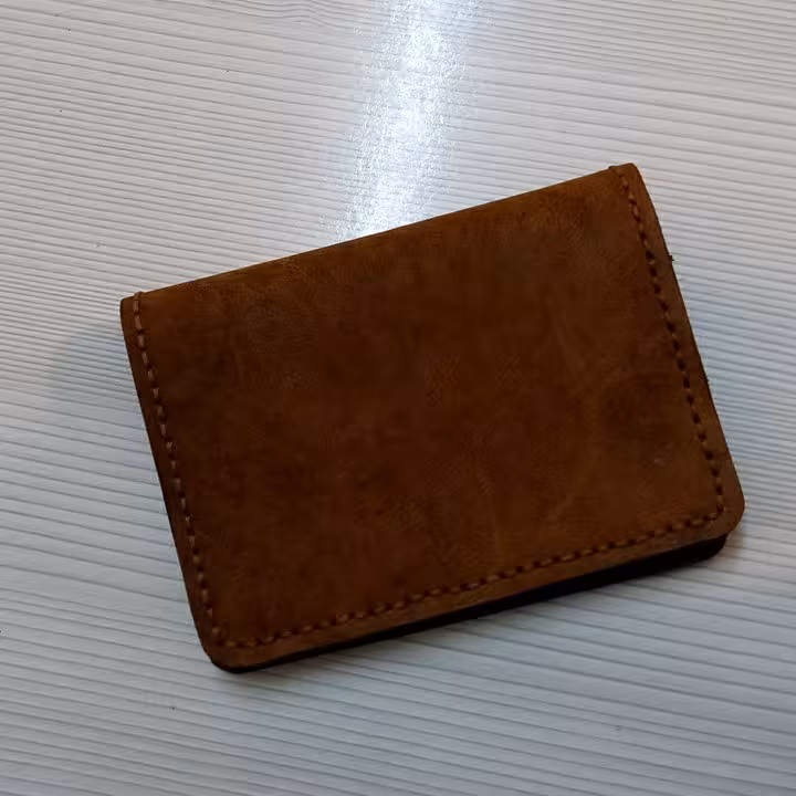 کیف مدارک چرم طبیعی(پول)دستدوز