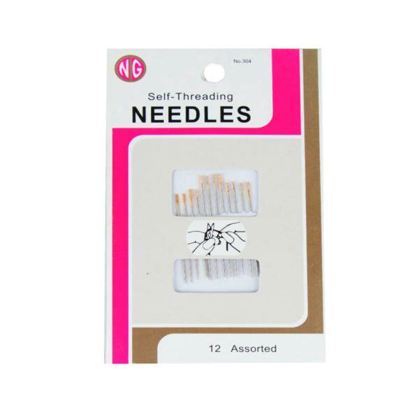 سوزن خیاطی شیاردار (آسان نخ شو) بسته 12 عددی