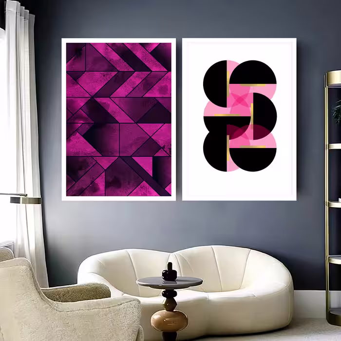 تابلو مدل Magenta Design مجموعه دو عددی