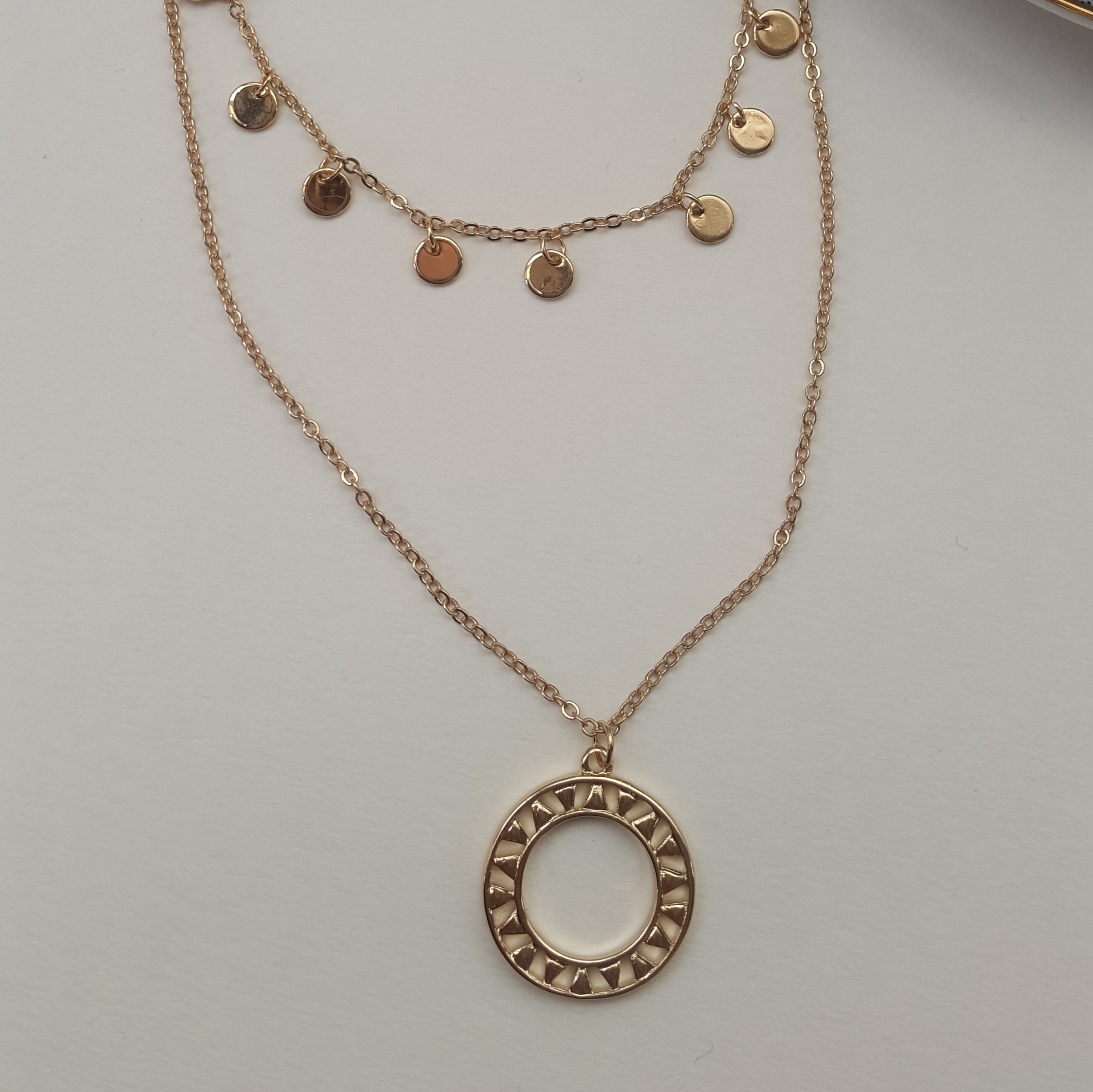 گردنبند طلایی دو رج