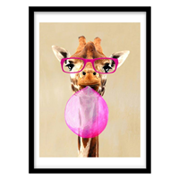 قیمت و خرید تابلو دکوراتیو مدل پوستر تلفیقی و مدرن زرافه کد 1786