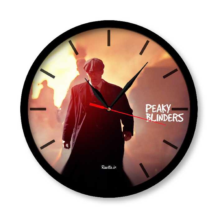 ساعت دیواری  راویتا مدل تایپوگرافی کد 3385  در رنگ های مشکی و سفید 