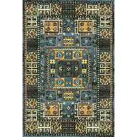 فرش ماشینی ساوین کد 8007 زمینه آبی