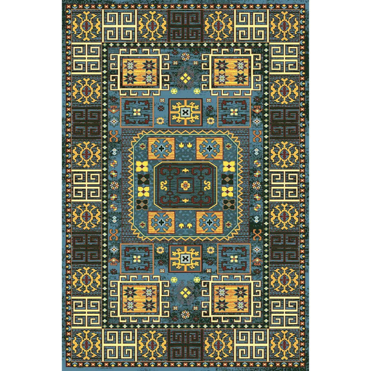 فرش ماشینی ساوین کد 8007 زمینه آبی