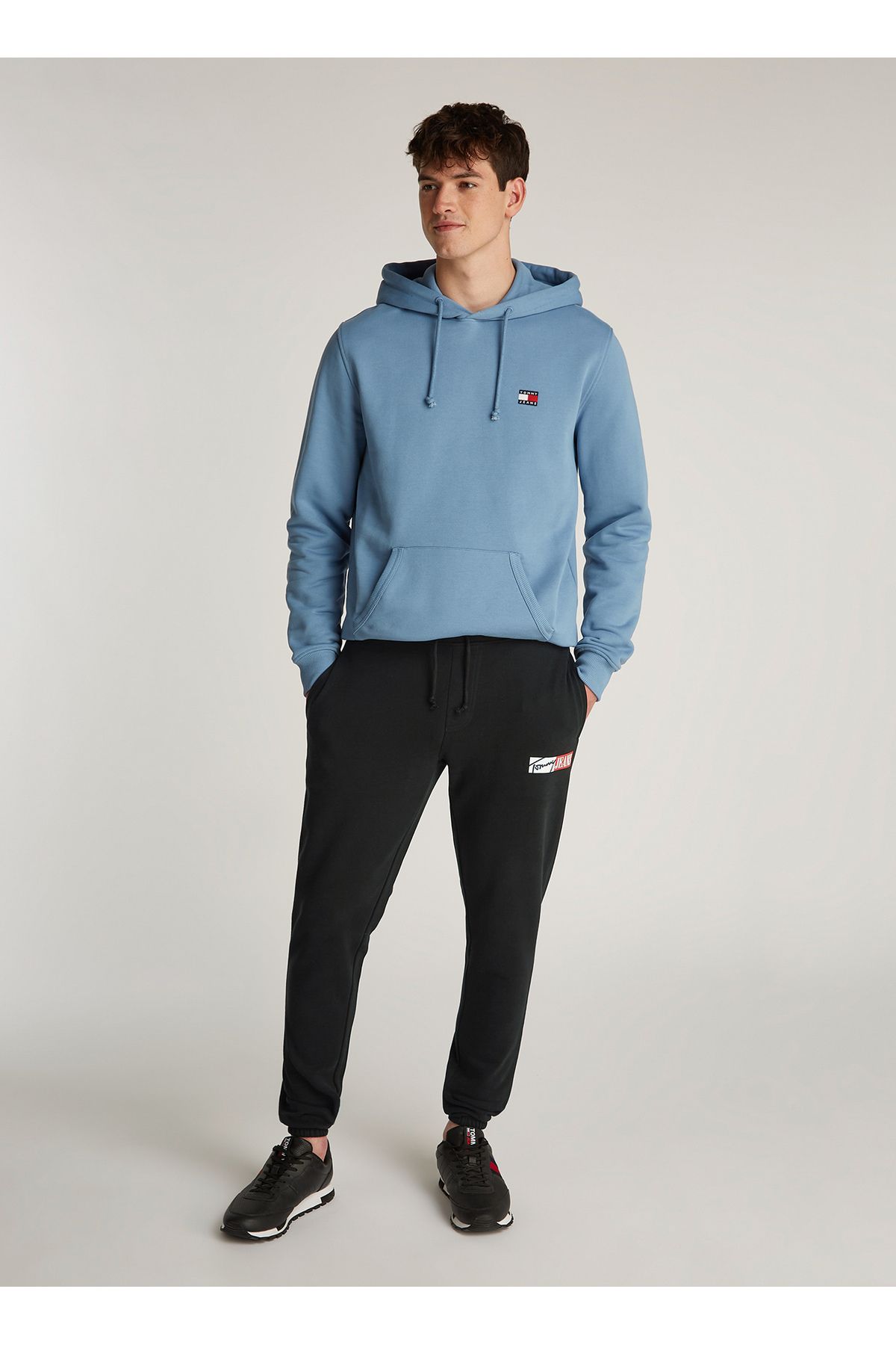 شلوار گرمکن مشکی مردانه لباس های سیاه و سفید شش TJM ورود باریک Tommy Hilfiger