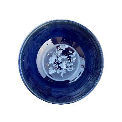 کاسه سفالی طرح گل