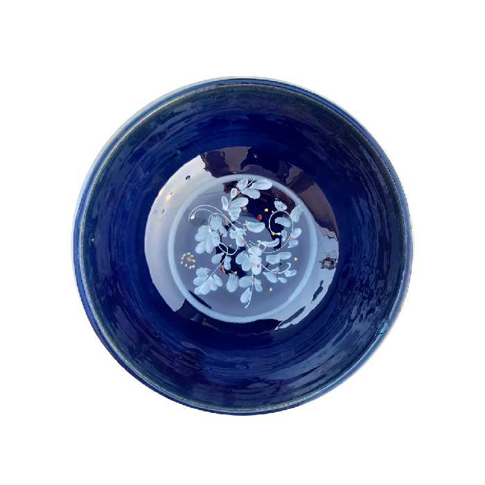 کاسه سفالی طرح گل