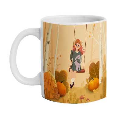 ماگ دارلی طرح پاییز دخترانه مدل MG2775