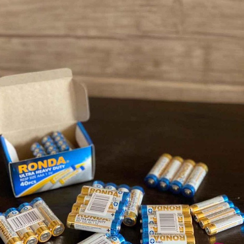 باطری روندا  قلم و نیم قلم  بسته 4 عددی با بارکد 