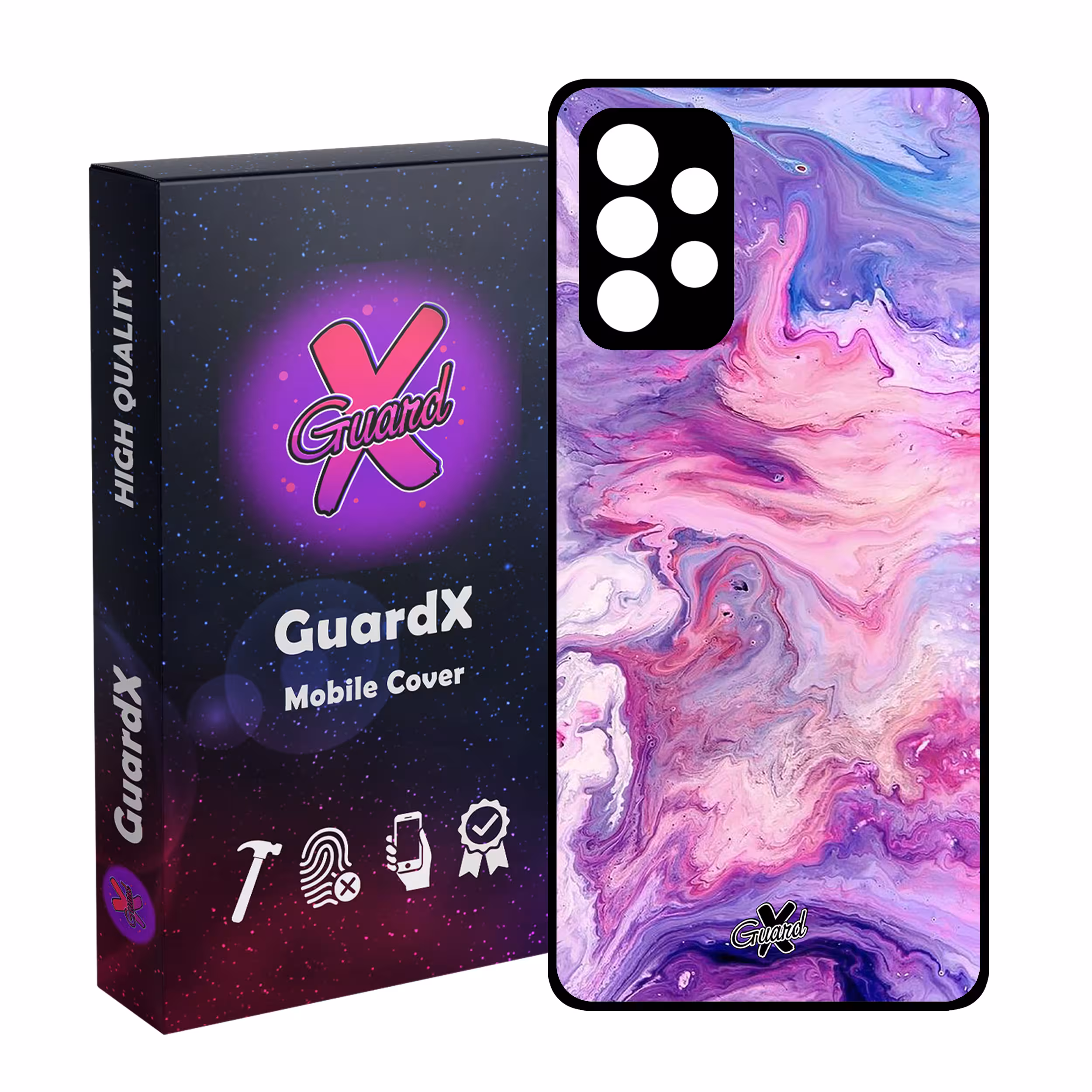 کاور گارد ایکس طرح ماربل مدل Glass10303 مناسب برای گوشی موبایل سامسونگ Galaxy A32 4G