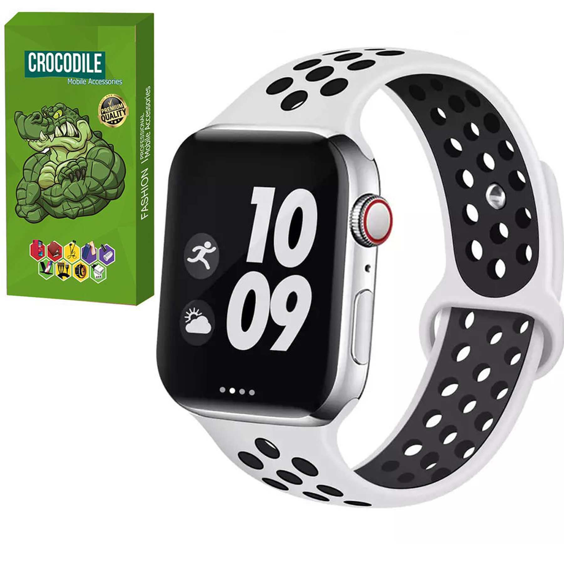 بند کروکودیل مدل C-nike مناسب برای اپل واچ سری 6 42 / 44 میلی متر