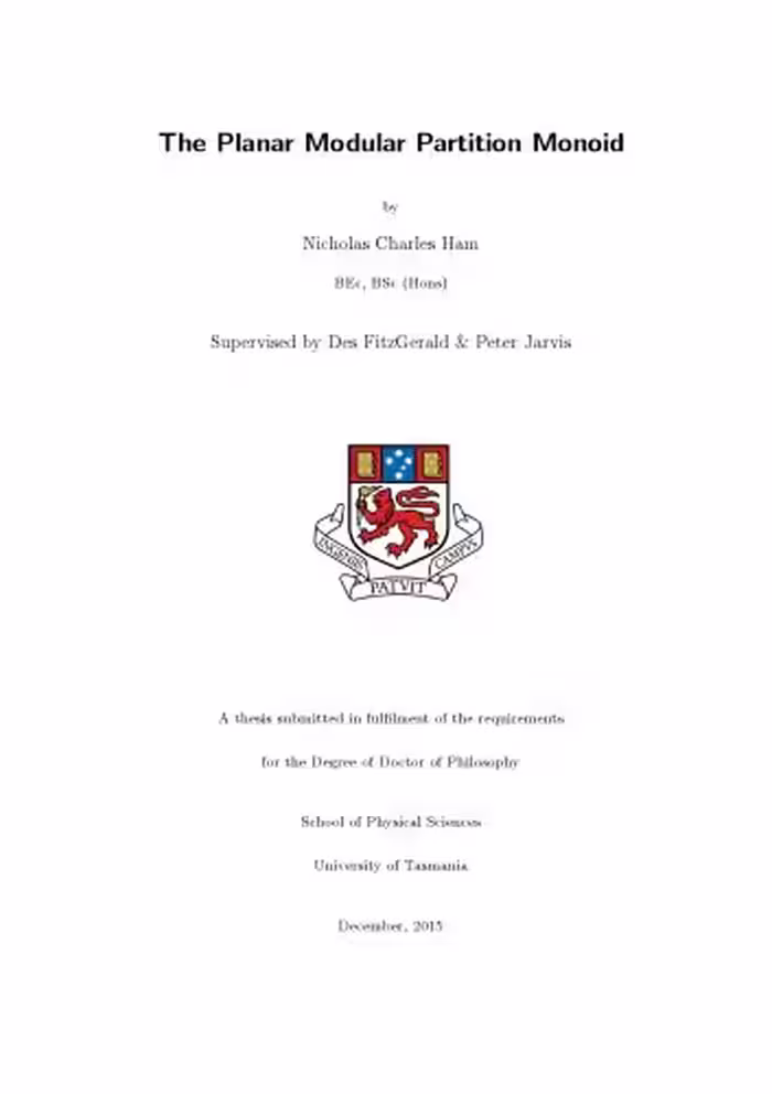 خرید و دانلود نسخه کامل کتاب The Planar Modular Partition Monoid [thesis]