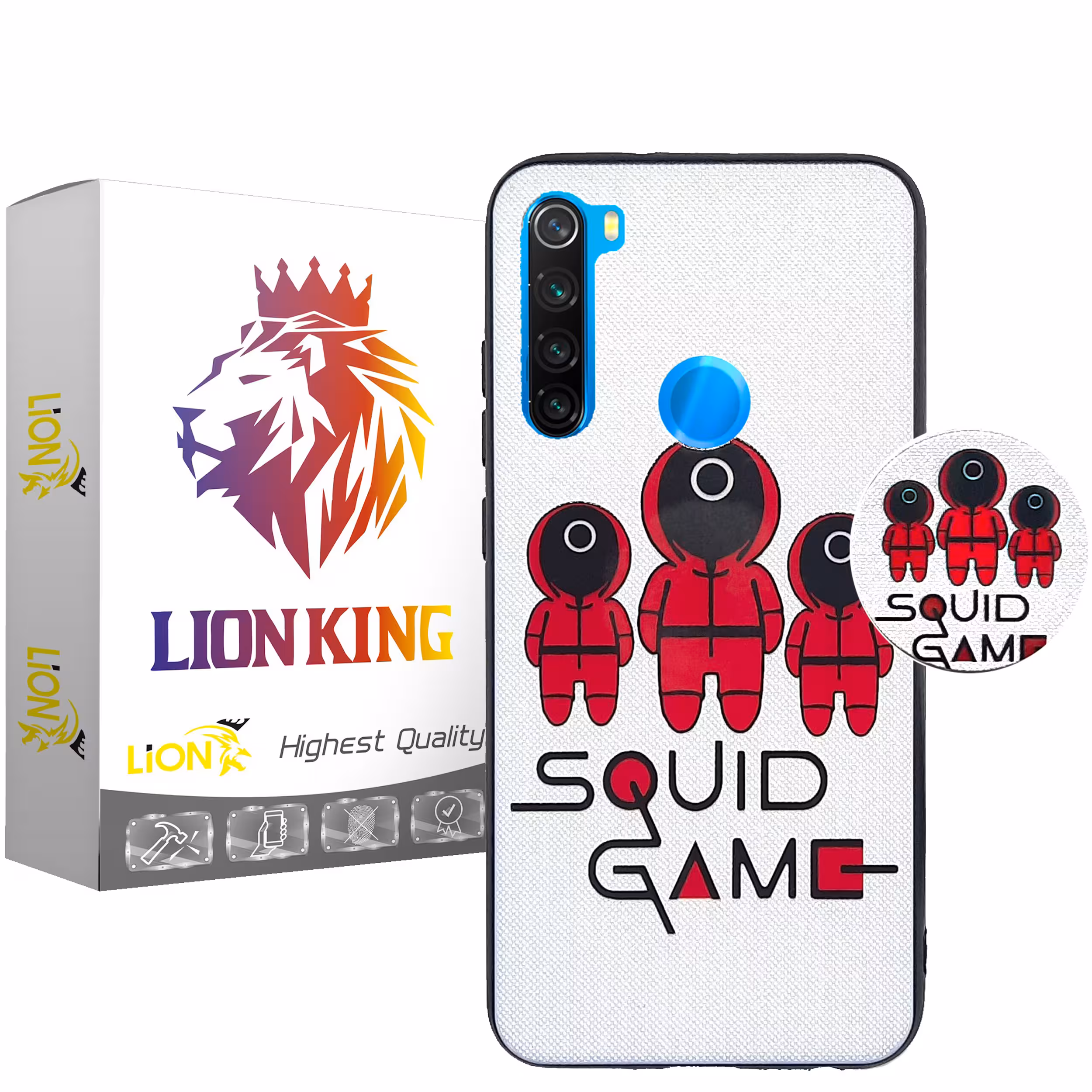 کاور لاین کینگ مدل SG مناسب برای گوشی موبایل شیایومی Redmi Note 8 به همراه پایه نگهدارنده