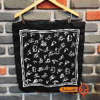 باندانا دستمال سر  کد A39  طرح موسیقی رنگ مشکی    