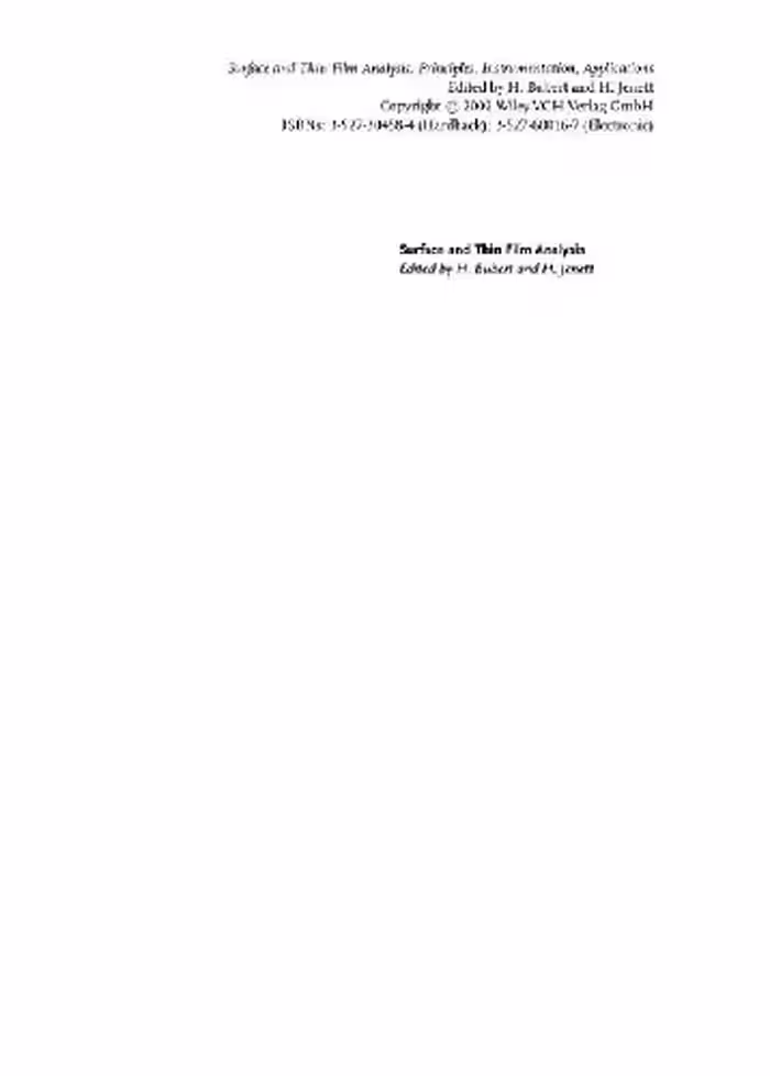 خرید و دانلود نسخه کامل کتاب Surface and Thin Film Analysis