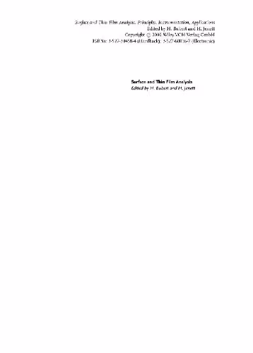خرید و دانلود نسخه کامل کتاب Surface and Thin Film Analysis