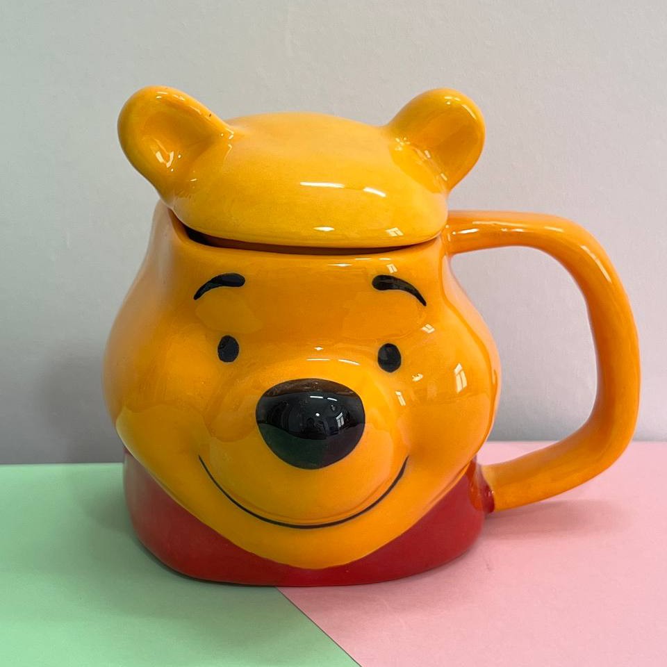 ماگ دستساز فانتزی سرامیکی طرح پوو درب دار