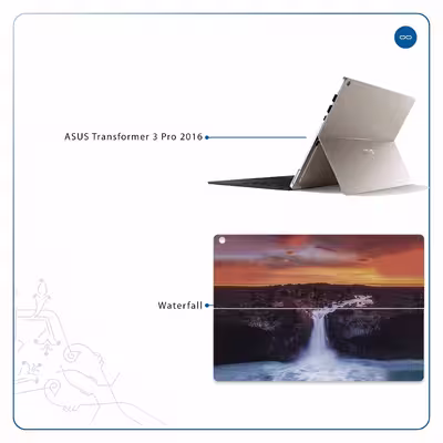 برچسب پوششی ماهوت مدل Waterfall مناسب برای تبلت ایسوس Transformer 3 Pro 2016