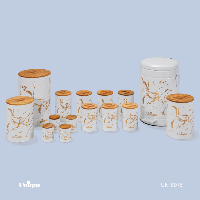 ست15 فانتزی سفید ماربل درب بامبو یونیک کد محصول: UN-8075