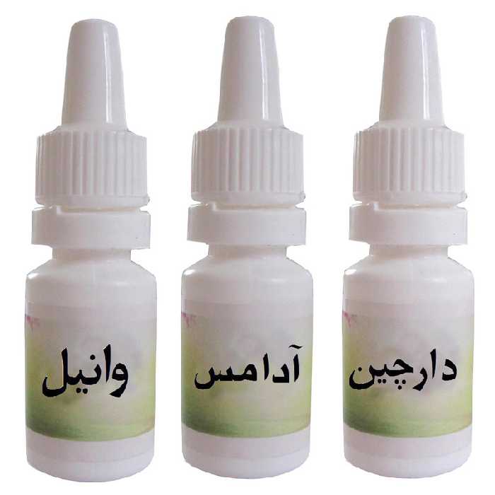 اسانس شمع مدل وانیل و آدامس خرسی و دارچین حجم 10 میلی لیتر بسته 3 عددی