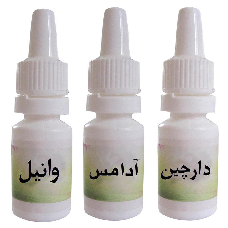 اسانس شمع مدل وانیل و آدامس خرسی و دارچین حجم 10 میلی لیتر بسته 3 عددی