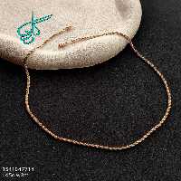 خرید زنجیر طنابی جدید طلایی ظریف مارک ژوپینگ رنگ ثابت ضد حساسیت آبکاری شده کیفیت عالی کد 1415173 - ردگل