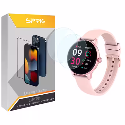 محافظ صفحه نمایش شیشه ای اسپریگ مدل SPG مناسب برای ساعت هوشمند شیائومی Imilab W11 بسته دو عددی
