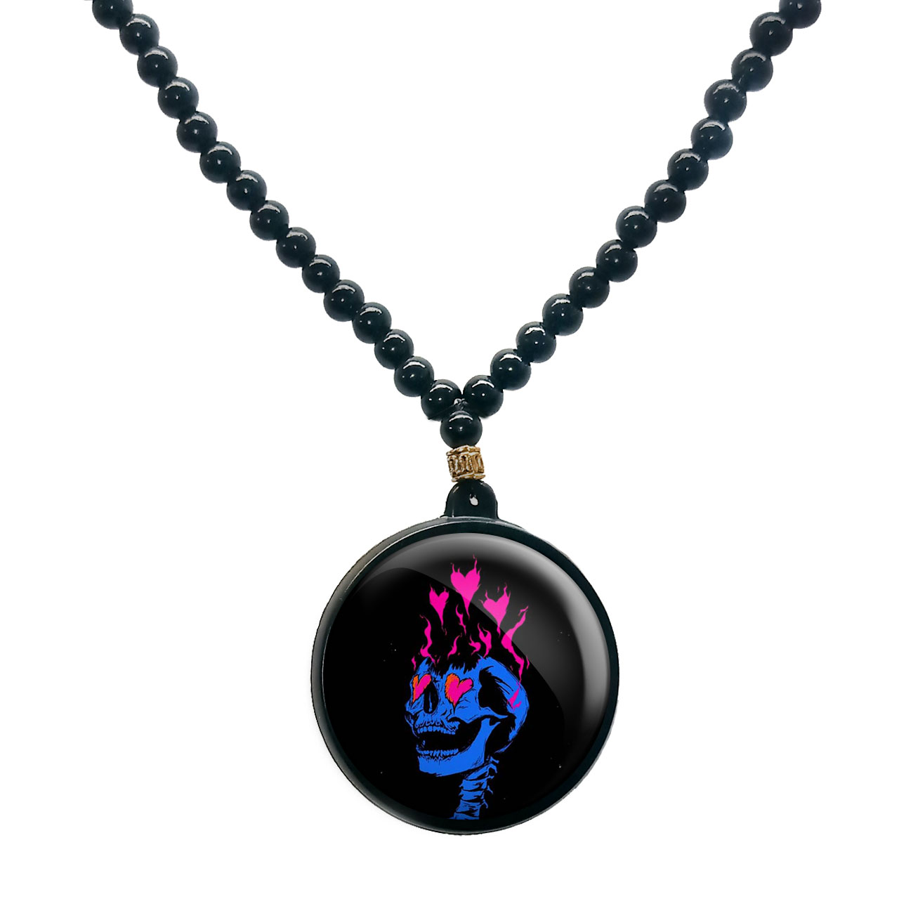 گردنبند پرمانه طرح اسکلت کد pmd.10679 مدل دو طرفه