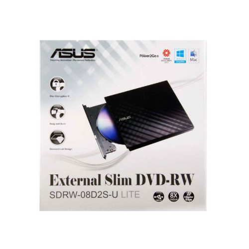 درایو DVD اکسترنال ایسوس مدل SDRW-08D2S-U Lite (آکبند)