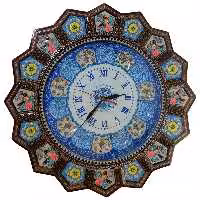 ساعت خاتم کاری درنیکا مدل خورشیدی طرح مرغ و گل کد 03