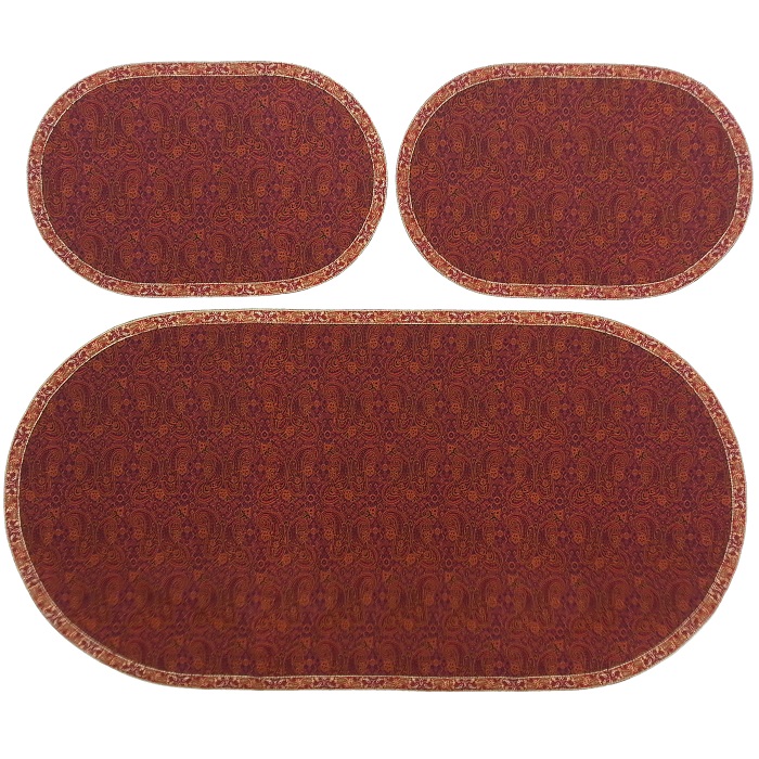 ست 3 تکه رومیزی ترمه کد TRSETE64