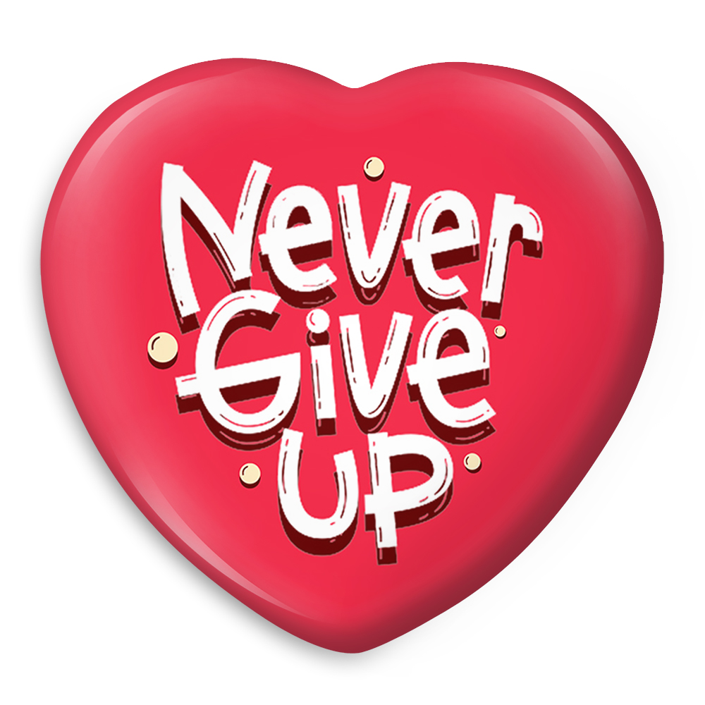 پیکسل خندالو طرح Never Give Up مدل قلبی کد 10043