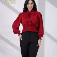 شومیزکمرچین کرپ الیزه